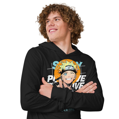 Stay Positive Hooded long-sleeve tee