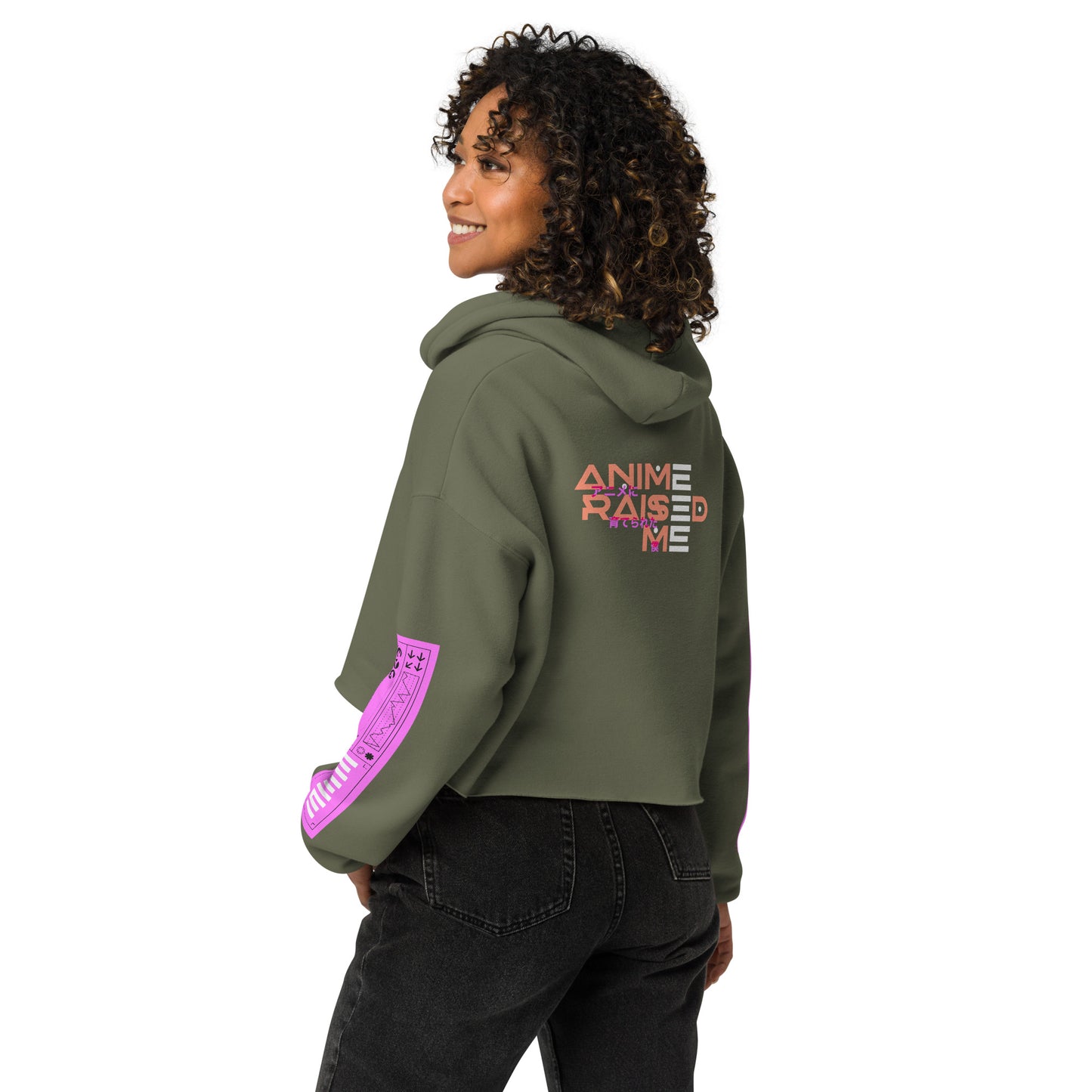 Cyber Grin Portal Crop Hoodie