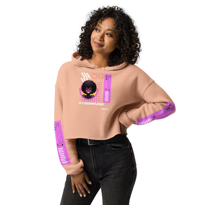 Cyber Grin Portal Crop Hoodie